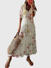 V-Neck Tiered Maxi Dress Summer 8