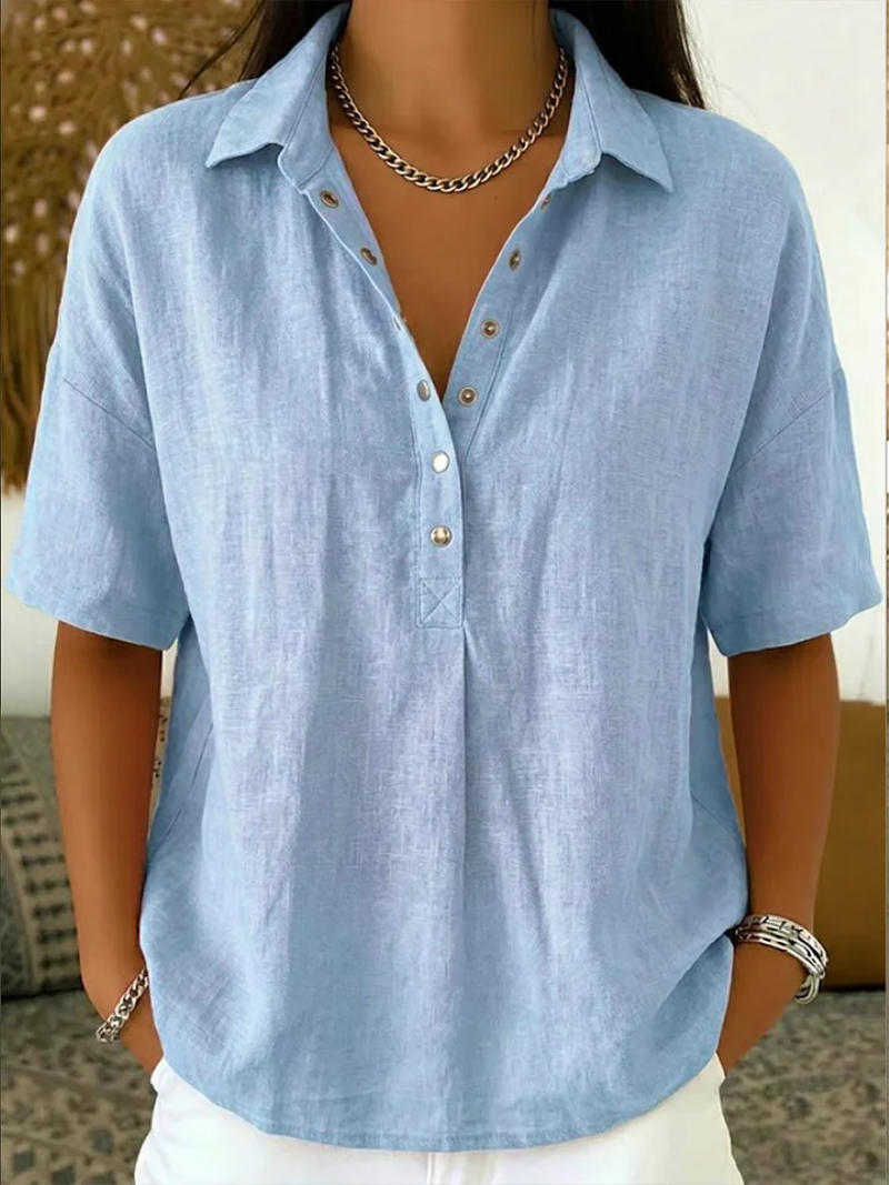 TESSA™ - ELEGANT LINEN SUMMER BLOUSE