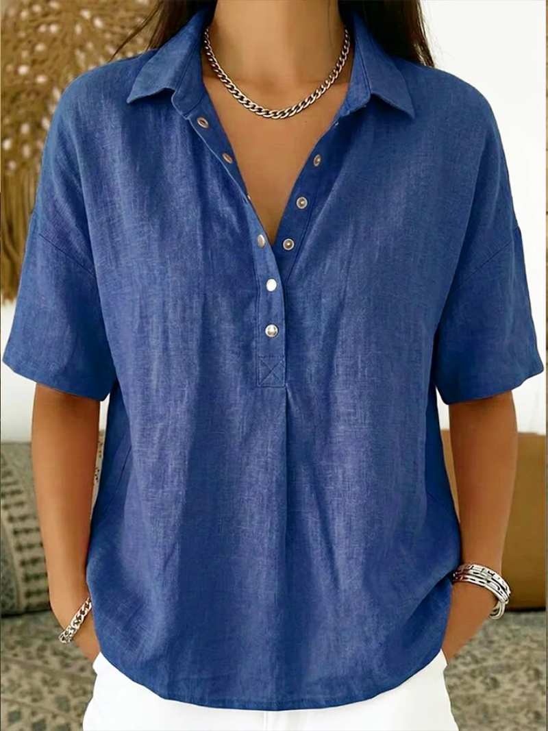 TESSA™ - ELEGANT LINEN SUMMER BLOUSE
