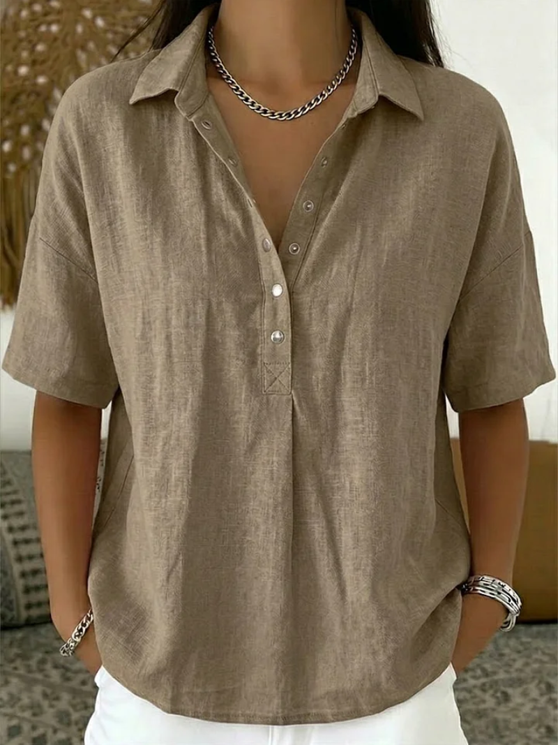 TESSA™ - ELEGANT LINEN SUMMER BLOUSE