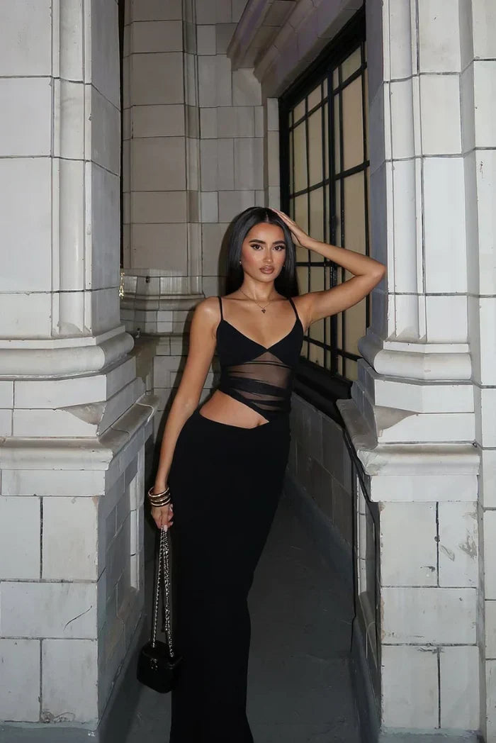 TARA MAXI DRESS-BLACK
