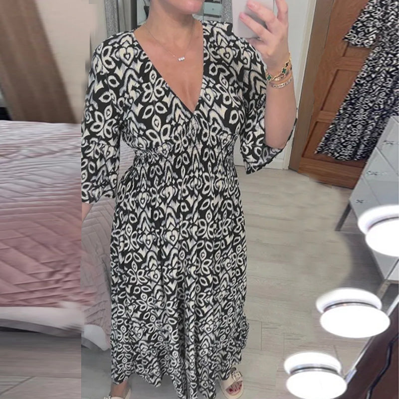 Mignon Chic Dress with Flared Sleeves for Women Date Night Outfit