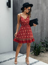 Lossky Summer Women’s Cotton Mini Sundress With Button Detail S / Pruple Dresses