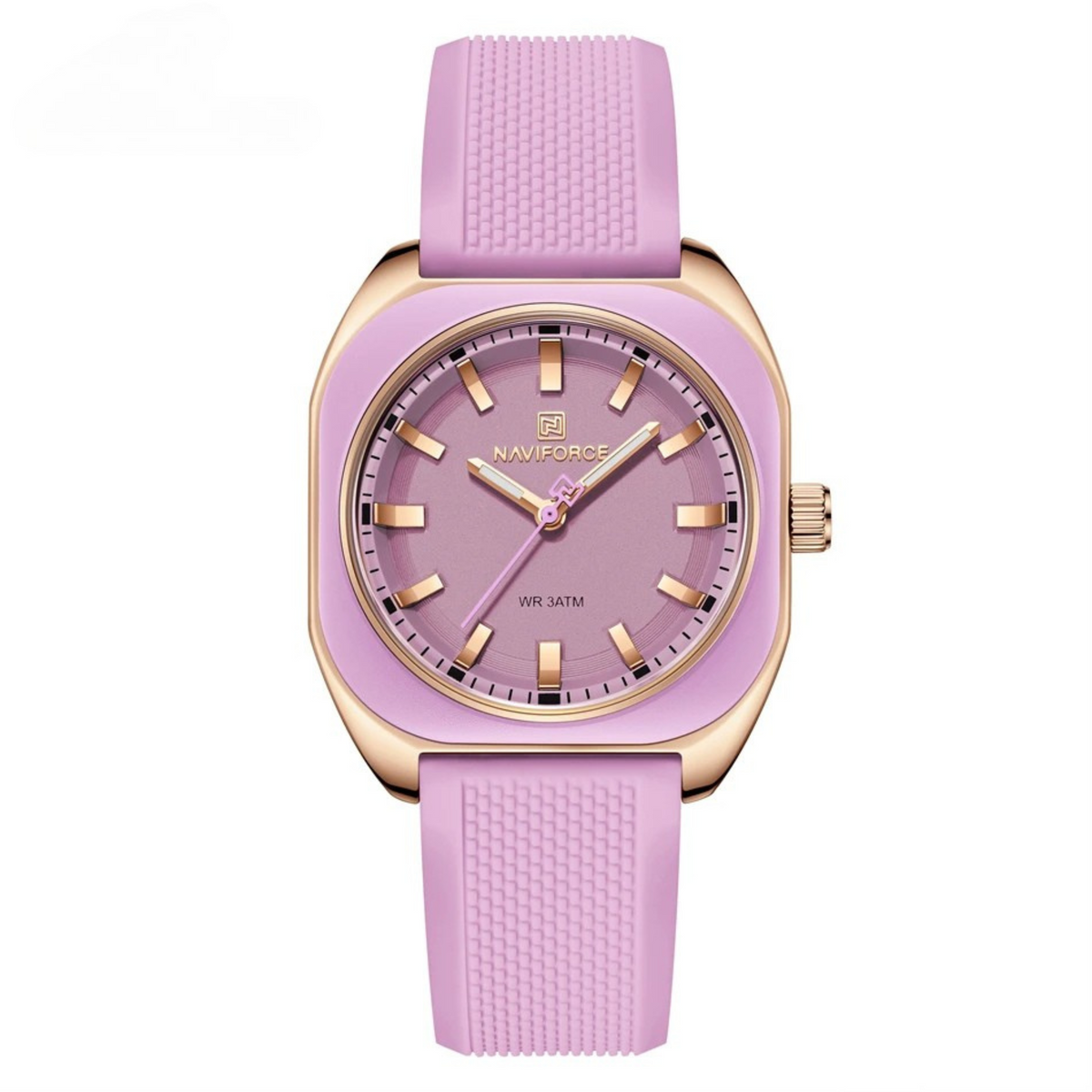 Silicone Strap Tonneau Case Analog Wrist Watch