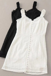 Lace Button-up Mini Dress - View 4