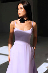 Spaghetti Strap Ruffle Hem Fit and Flare Midi Dress 7