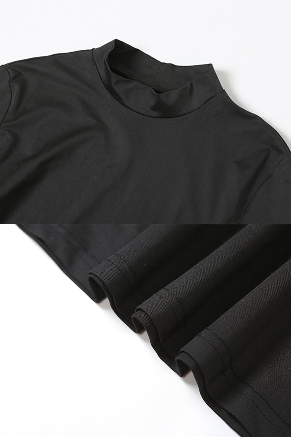 Mock Neck Long Sleeve Open Back Bodycon Maxi Dress 4