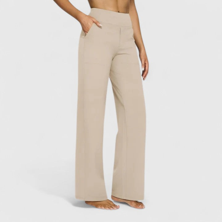 High Waist Wide Leg Pants with Pockets