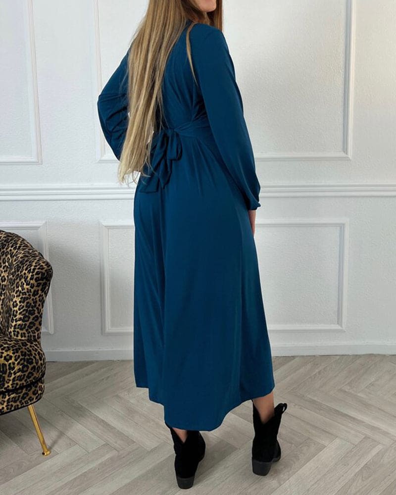 Lace Square Neck Corset Waist A-Line Midi Dress