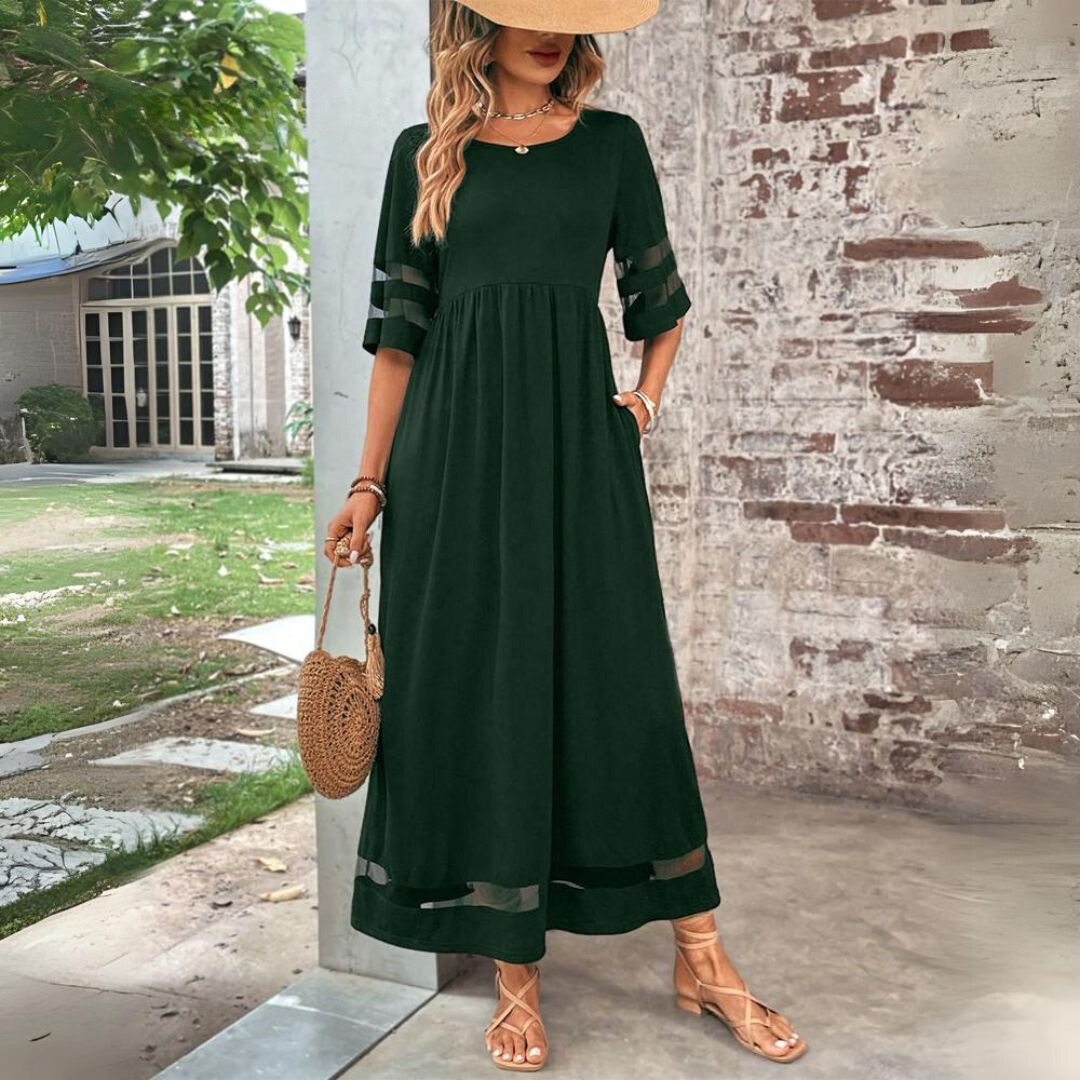 Lily - Stylish Tummy Coverage Dress Green