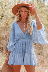Dreamy Date Lace V-Neck Mini Dress - View 5