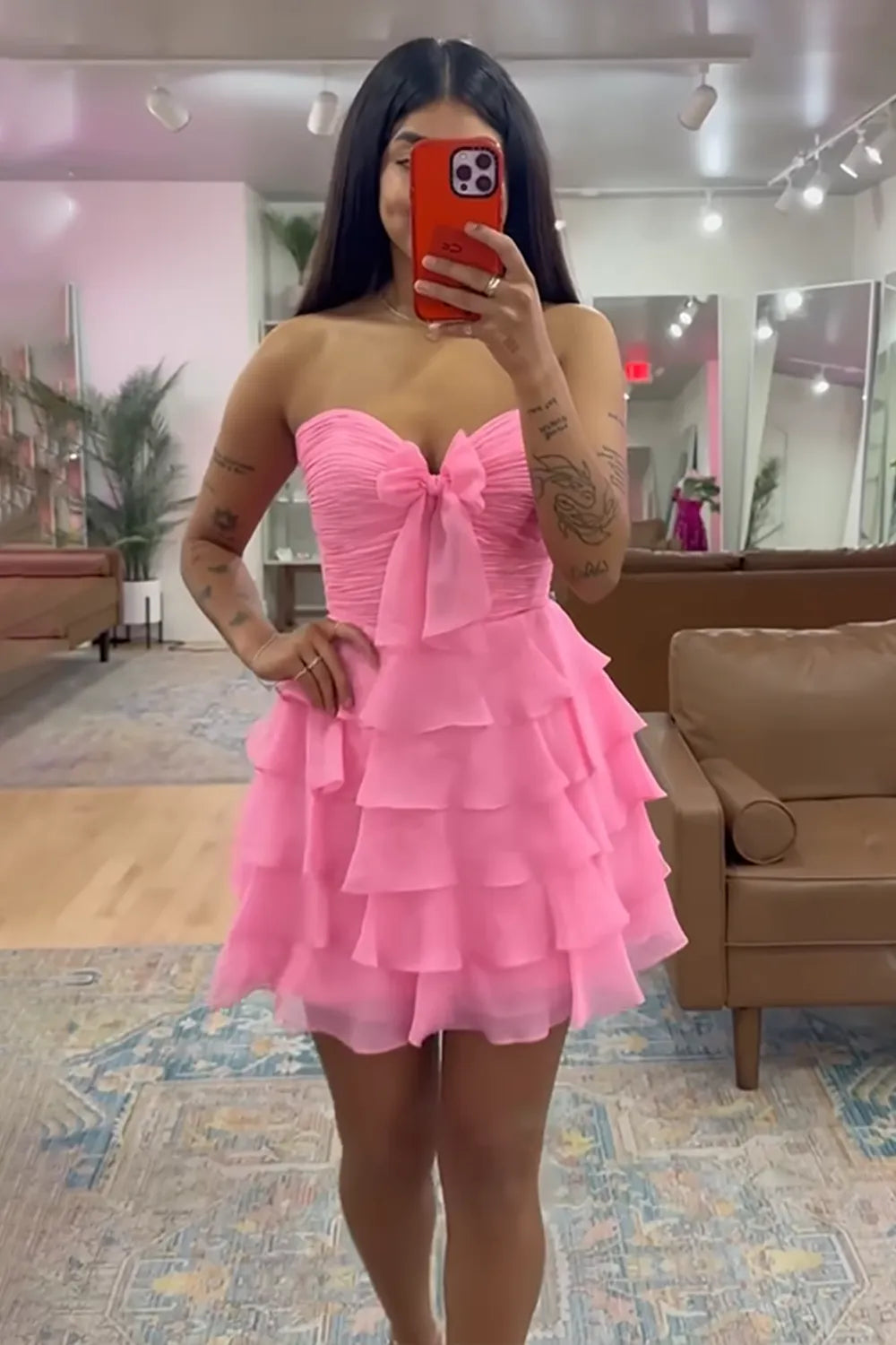 Cute A Line Sweetheart Green Short Homecoming Dress with Ruffles