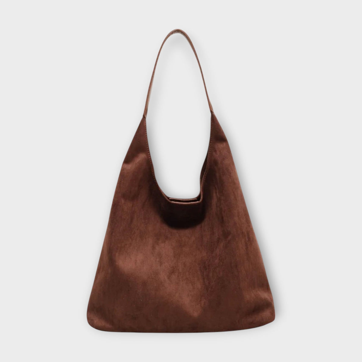 Suede Look Slouchy Hobo Shoulder Bag
