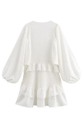 It's Another Day Crochet Lace Long Sleeve Mini Dress - View 5