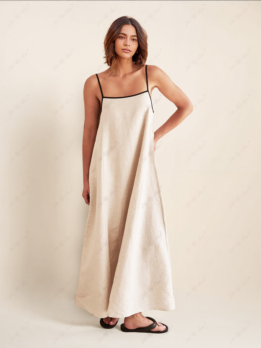 Classic Style Stylish Contrasting Suspender Dress White / S Dresses