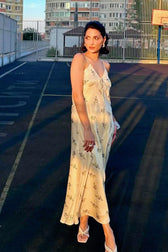 Elegant Satin V Neck Slip Dress 6