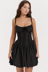 Allure Lace Trim Solid Slip Dress 15