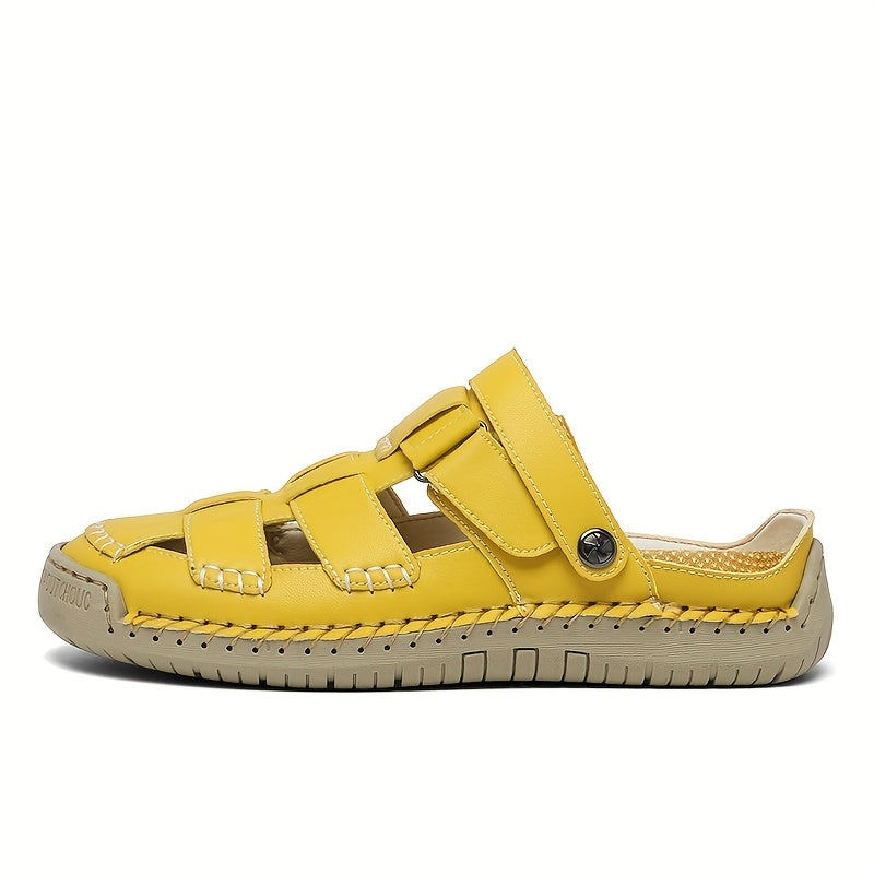Closed Toe Fisherman Hook and Loop Sandals