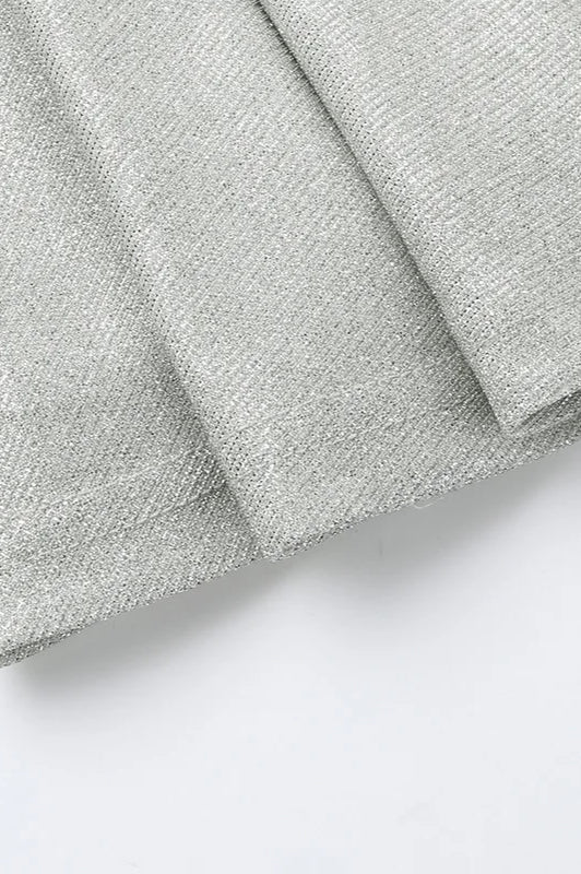 Glitter Silk Spaghetti Strap Midi Dress