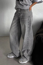 Casual Vintage High Waist Relaxed Straight Jeans