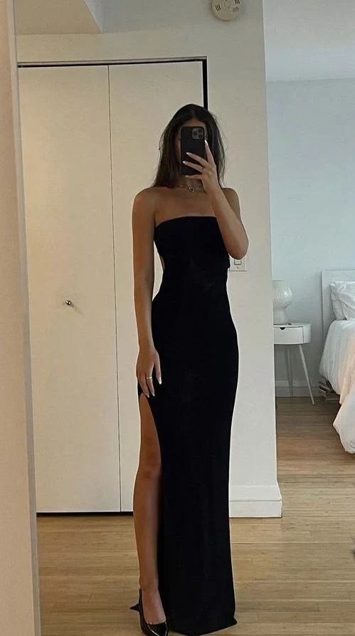 Black Evening Dress Sexy Long Prom Dress cc1412