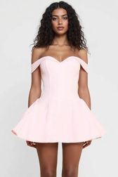 Strapless Off Shoulder Ruched Mini Party Dress 4