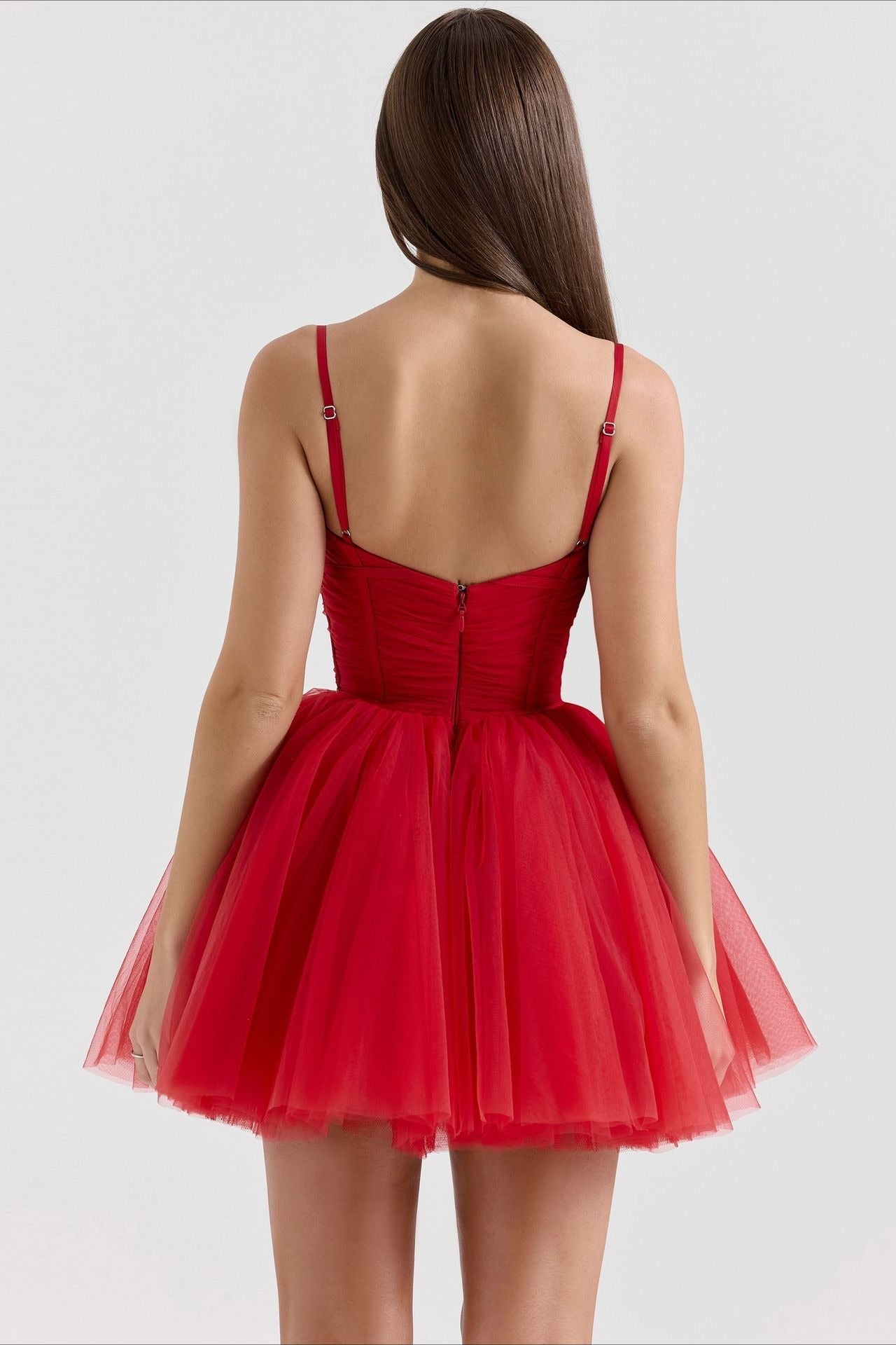 Chiffon Lace-up Backless Cocktail Dress 20