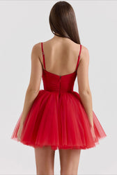 Chiffon Lace-up Backless Cocktail Dress 20