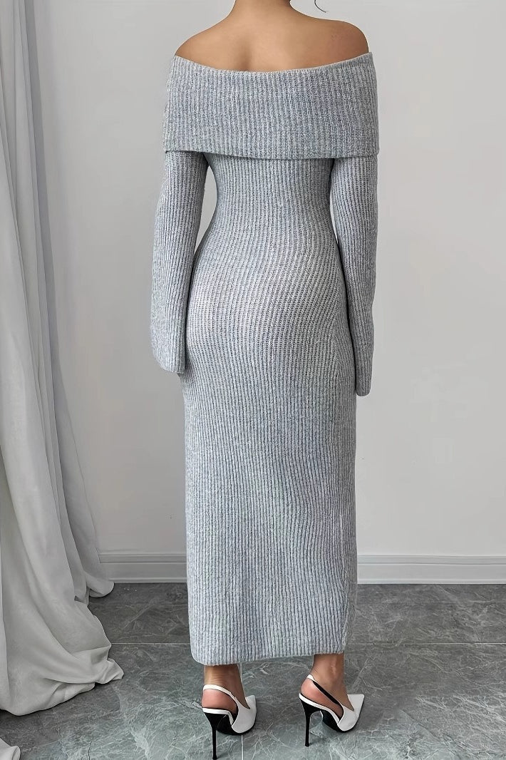 LongSleeve Edition Knit Maxi Sweater Dress