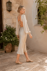 Wren Long Sleeve Charming Twist Maxi Dress