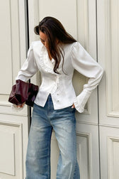 Victorian Ruffle Trim Blouse