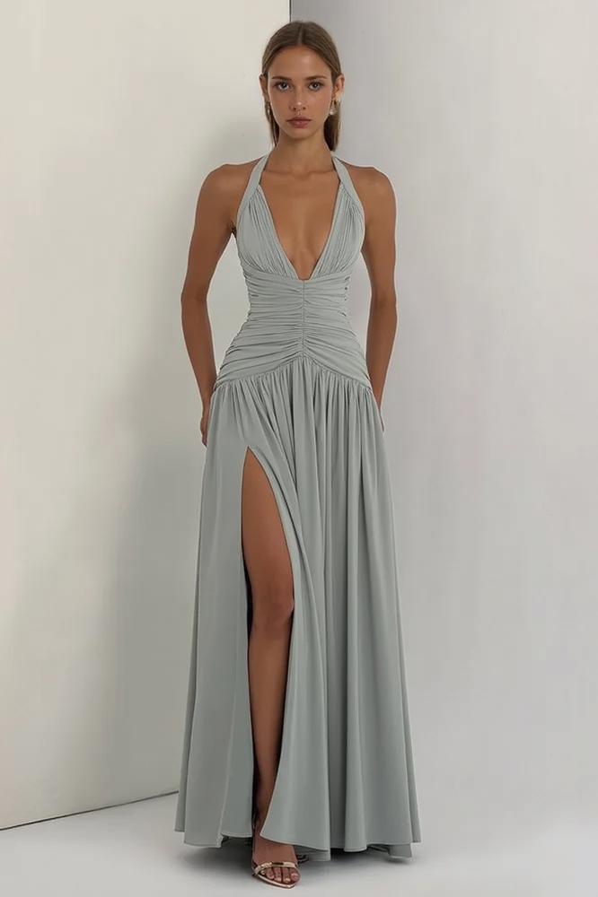 Backless Halter-Neck Bodycon Dress