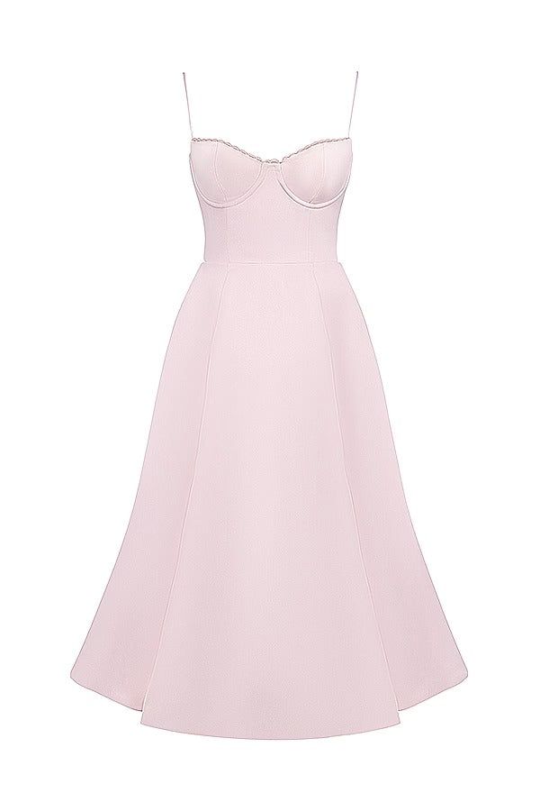 Lorraine Premium Strapless V Neck Sleeveless Tutu Maxi Dress Boutique Edit
