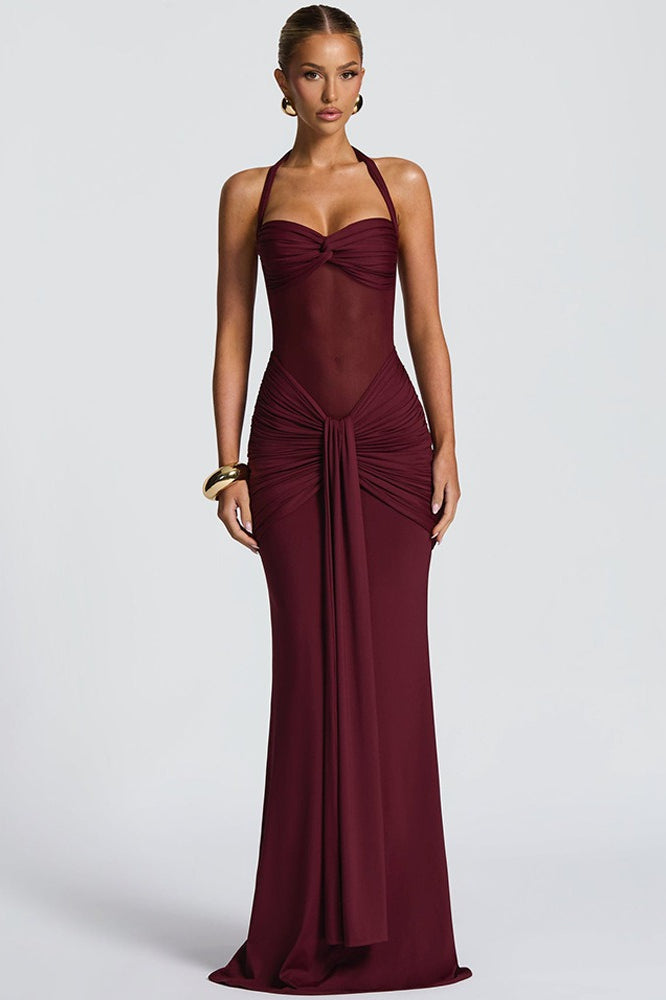 Ruched LowBack Bodycon Party Dress