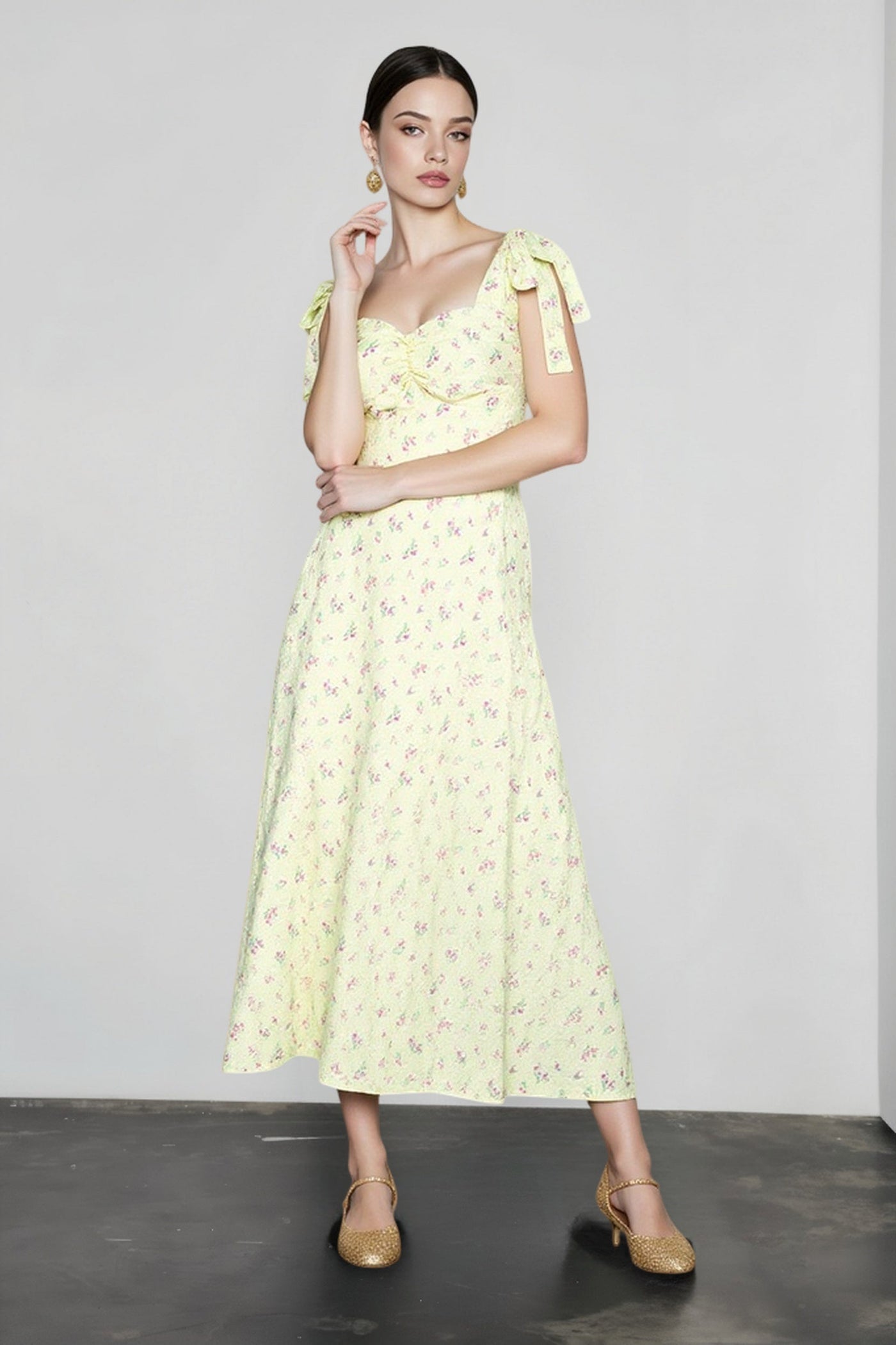 Summer Backless Slip Dress Women Casual Floral Midi Dress
