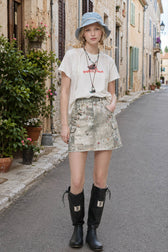 Y2K Ripped Pocket A-Line Skirt