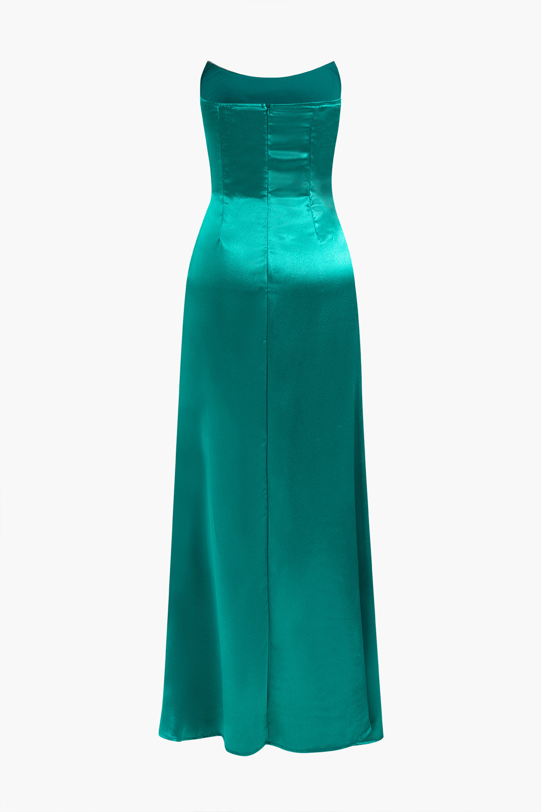 Strapless Sequin Slit Gown Maxi Dress - View 7