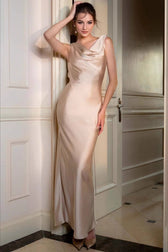 Elegant Satin Sheath Reception Dress
