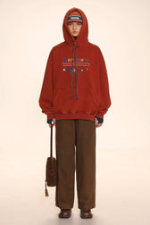 Letter Embroidered Cozy Pullover Hoodie