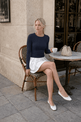 Basic Piping Graceful Long Sleeve Top