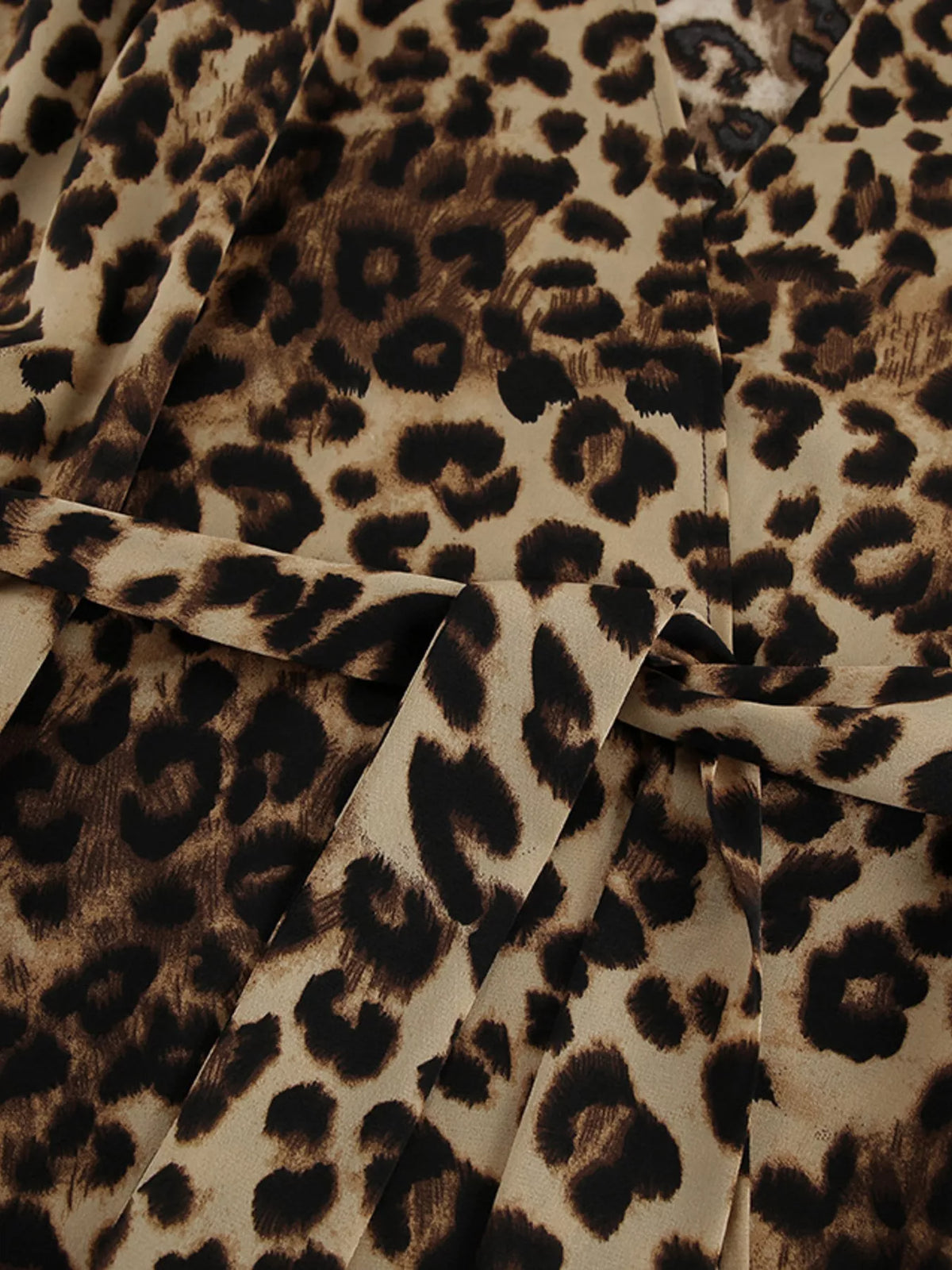 Leopard Print Open Front Shirt and Wide Leg Pants Two Piece Set 12