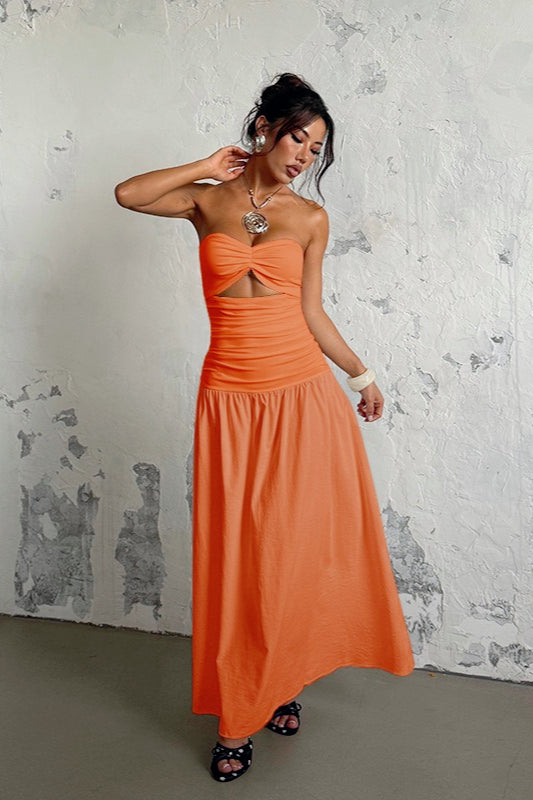Cut-Out Strapless Birthday Dress