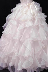 Blush Chiffon Fairy Gown Prom Dress