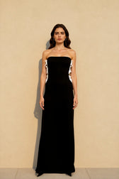 Off Shoulder Hollow Bow Mermaid Bandage Formal Dress