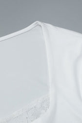 Romantic Lace Trim Square Neck Crop Top