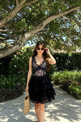 Lace Patchwork Asymmetrical White Dress Femme Sleeveless Slim Fit Party
