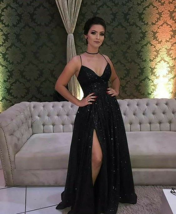 custom evening prom dresses Sexy black prom Dresses