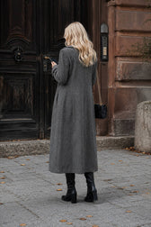 Slim Fit Double Breasted Lapel Overcoat