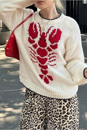 Casual Printed Pullover Sweater