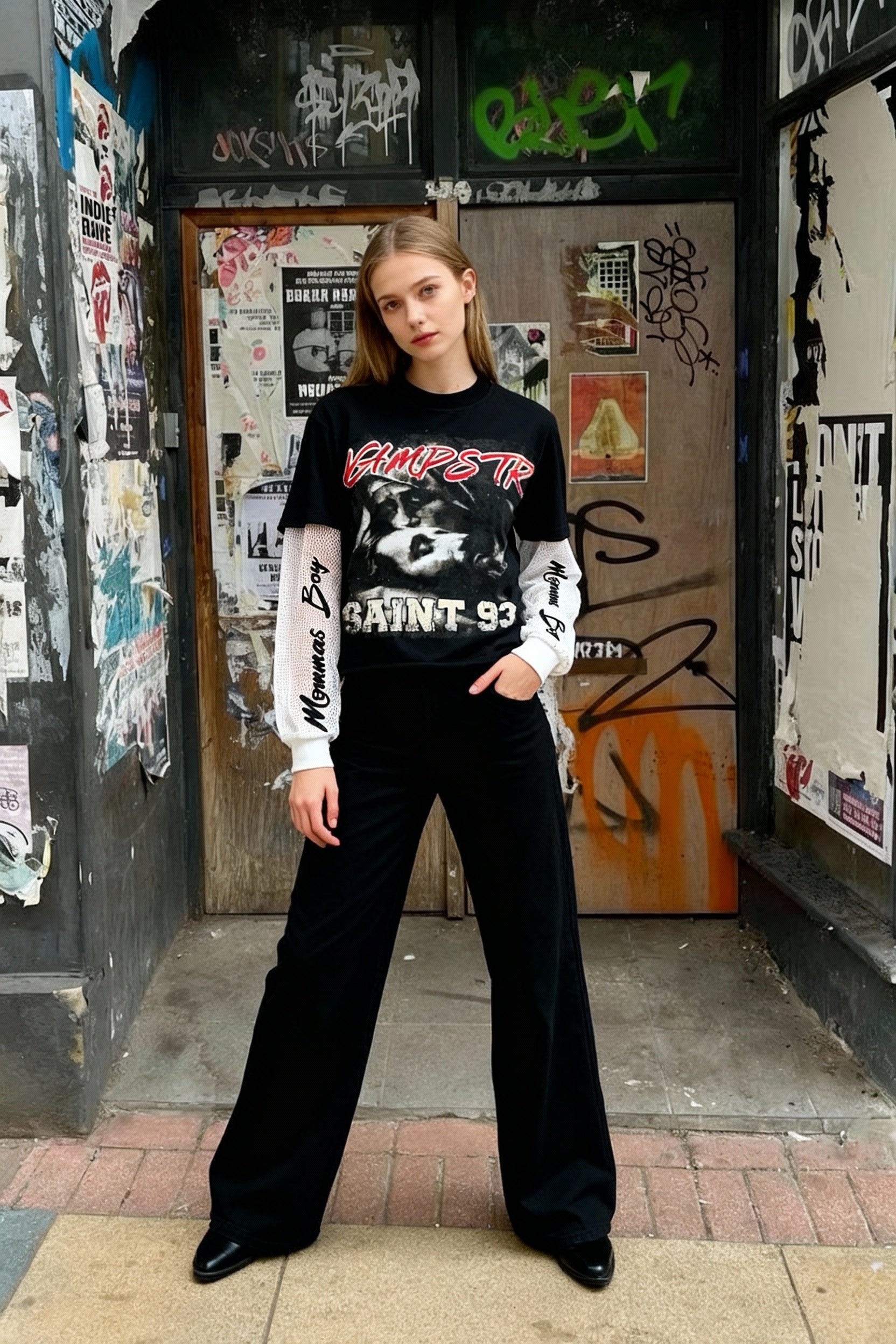 Dark Futuristic Counterfeit 2-Part Hoodie